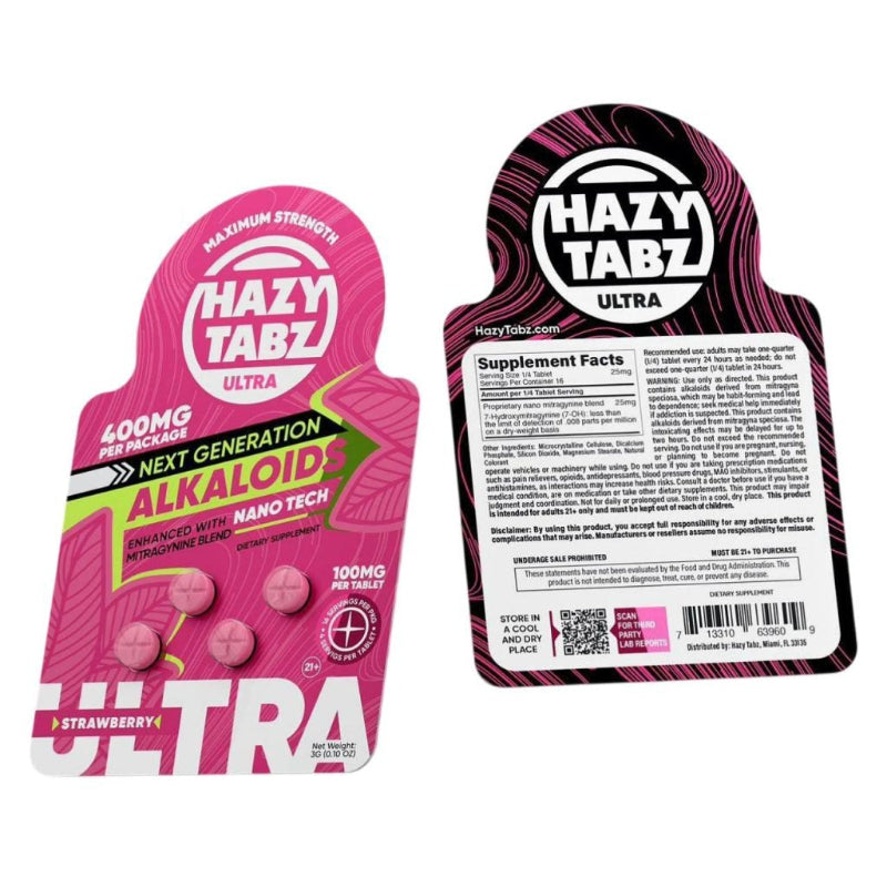 strawberry hazy tabz ultra next gen alkaloid tablet 400mg