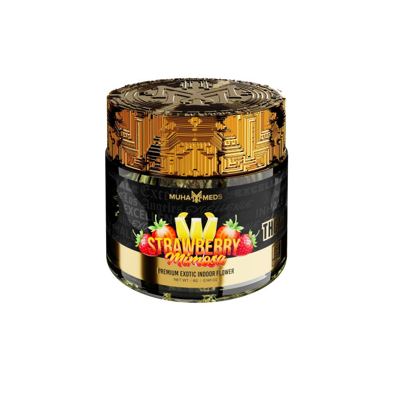 strawberry mimosa muha meds thca flower jar
