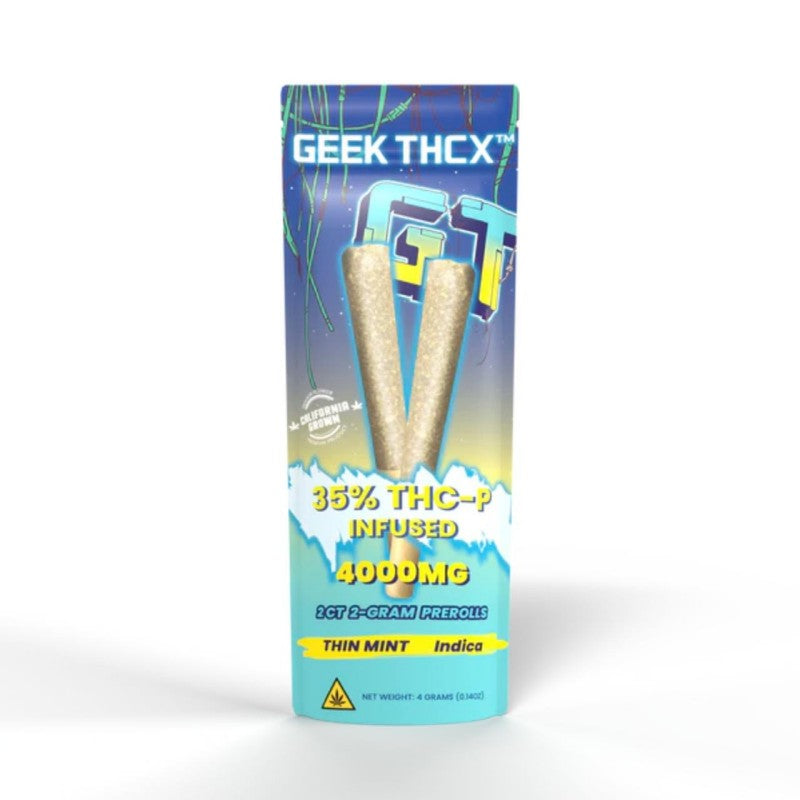 thin mint indica geek thcx thcp infused prerolls