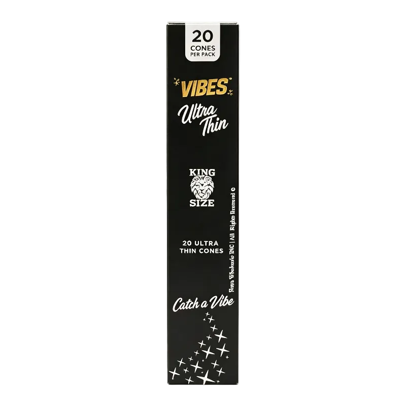 ultra thin vibes king size cones 20 ct
