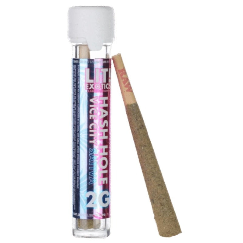 vice cIty sativa lit exotics hash hole prerolls 2g