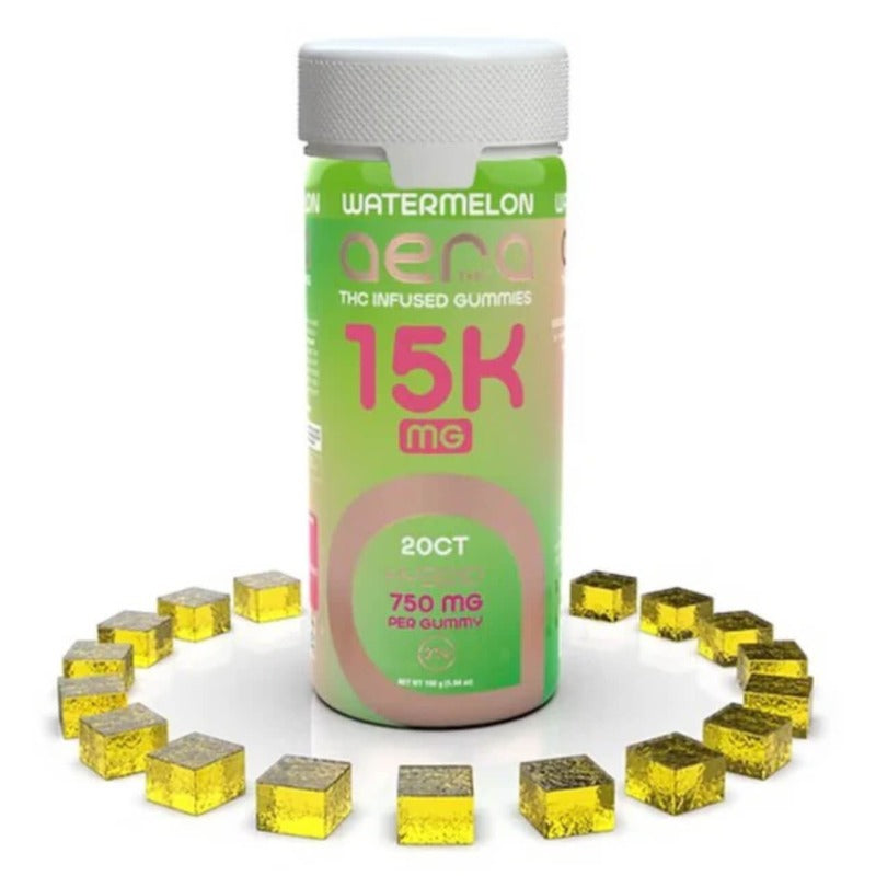 watermelon hybrid aera thc infused gummies