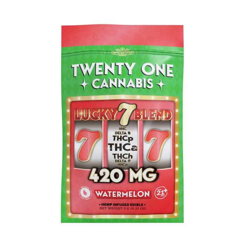 watermelon twenty one lucky 7 gummies