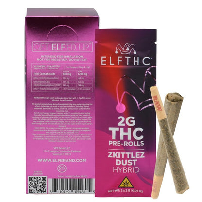 zkittlez dust elfthc thc pre rolls 4g