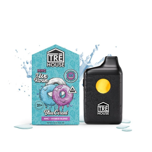 blue cereal tre house live rosin hhc disposable 3.5g