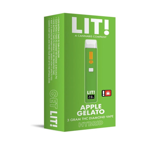 apple gelato lit thc diamond disposable 3g