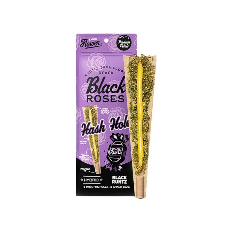 black razz black roses hash hole roll 4g
