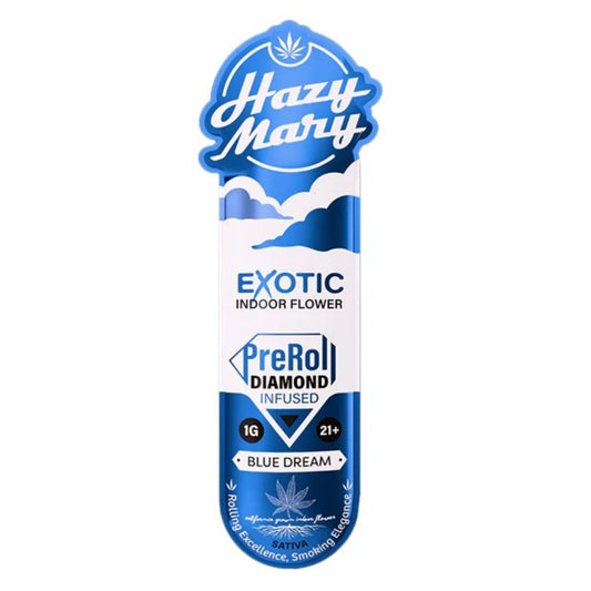blue dream hazy mary exotic infused preroll