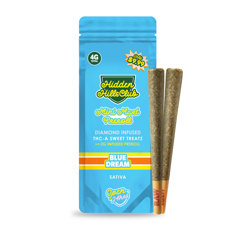 blue dream hidden hills mini mart thca pre roll