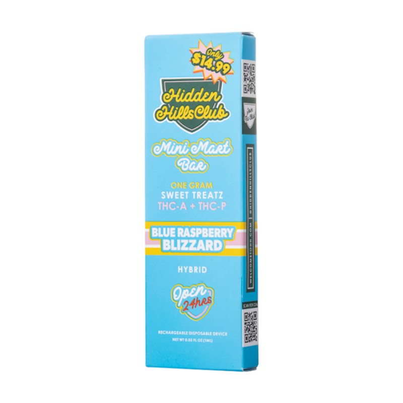blue raspberry blizzard hidden hills sweet 1g