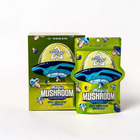 blue raspberry lemonade astro eight magic mushroom gummies