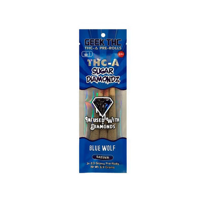 blue wolf geek thc a sugar dismondz preroll