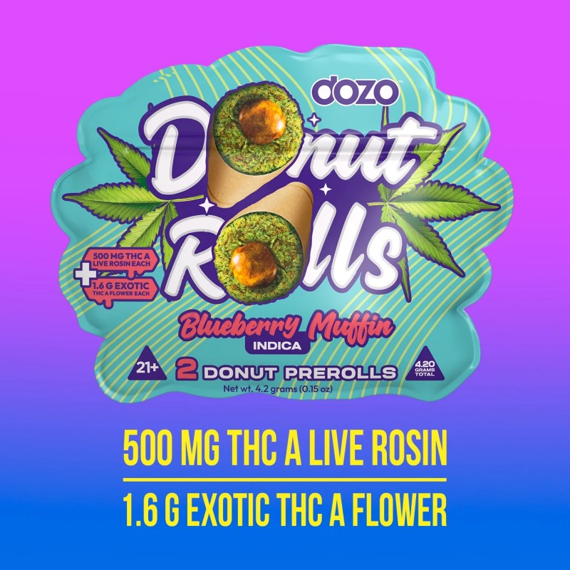 blueberry muffin dozo donut rolls live rosin pre rolls