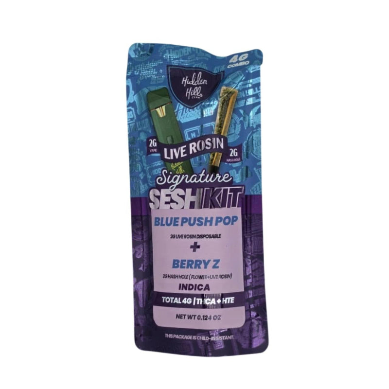 bluepush pop berry z hidden hills signature thca sesh kit