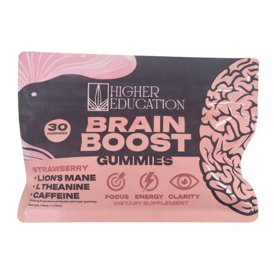 brain boost strawberry higher education functional mushroom gummies