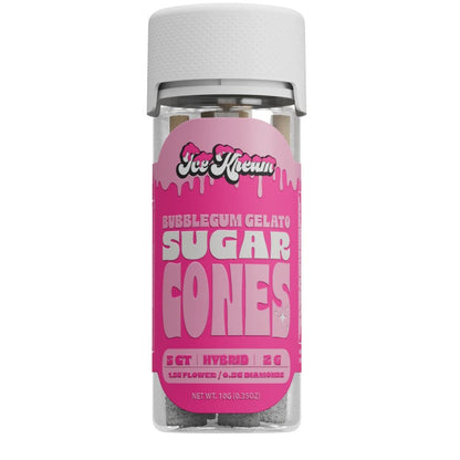 bubblegum gelato ice kream sugar cones preroll