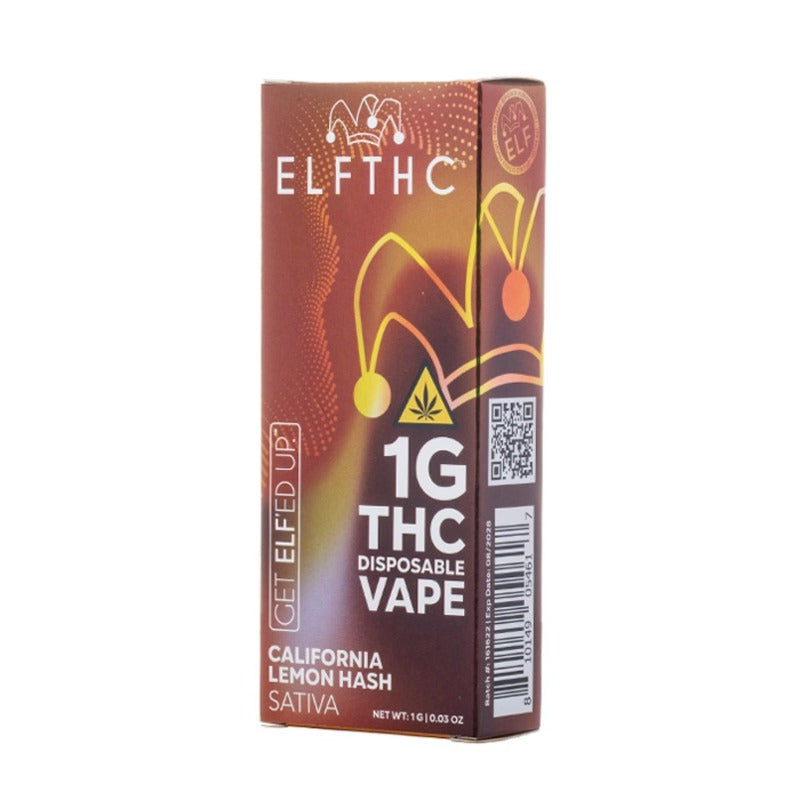california lemon hash sativa elf thc disposable vape 1g