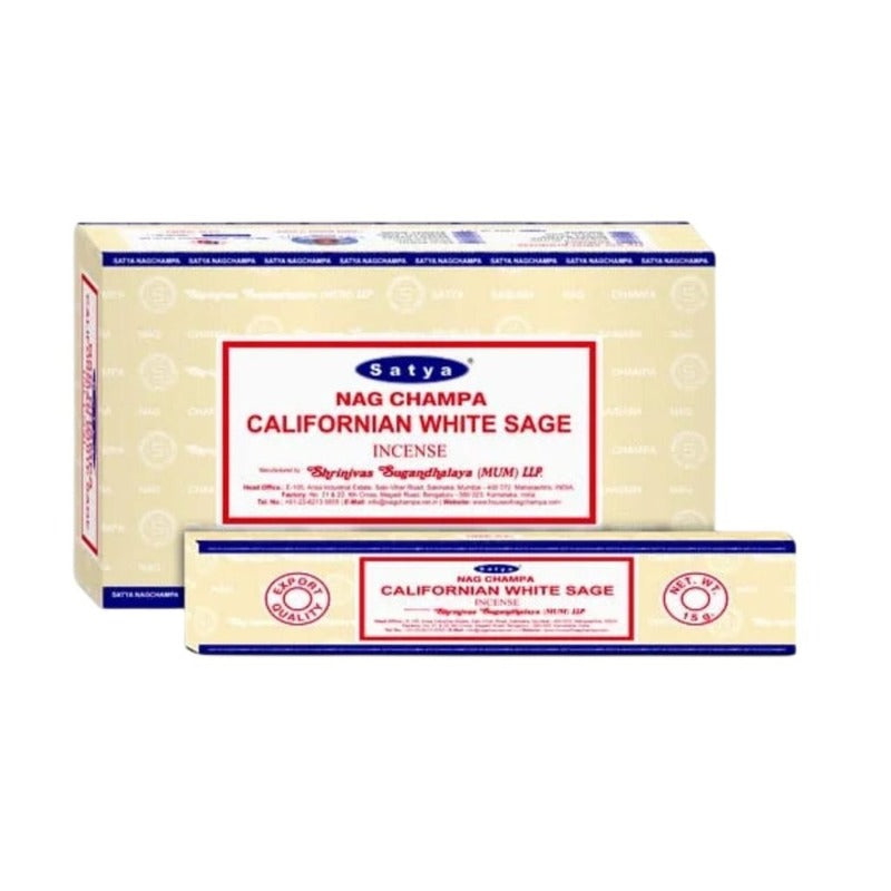 californian white sage satya nag champa incense