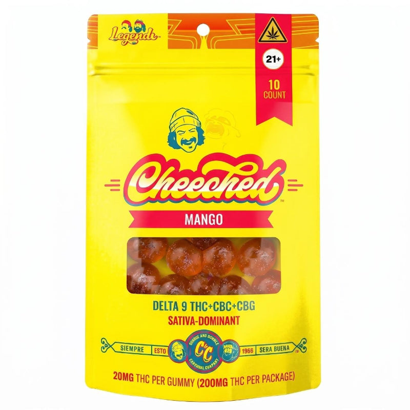 cheeched mango sativa cheech & chong legends line gummies 200mg