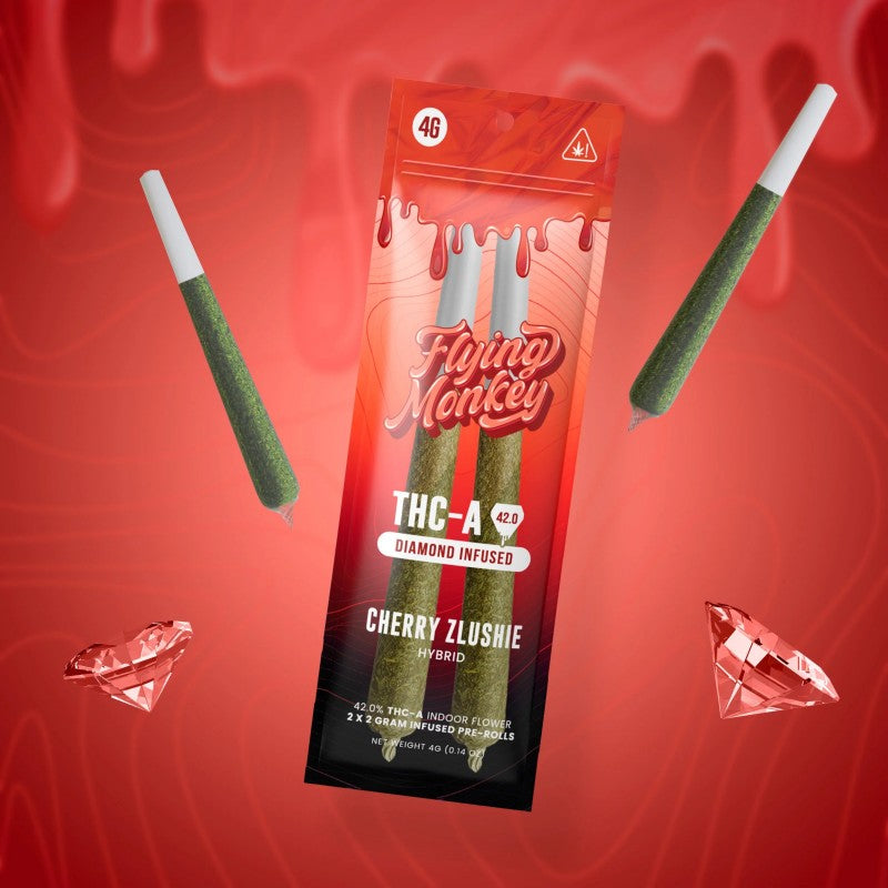 cherry zlushie flying monkey thca pre roll