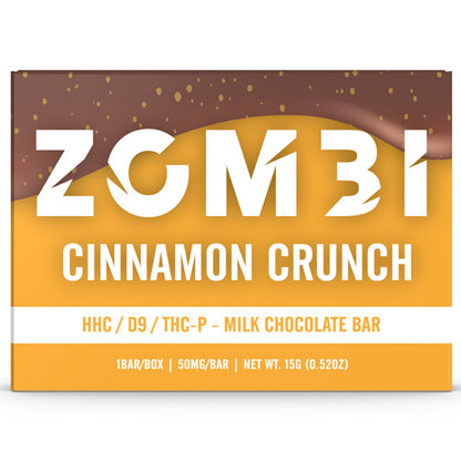 cinnamon crunch zombi milk chocolate bar 50mg