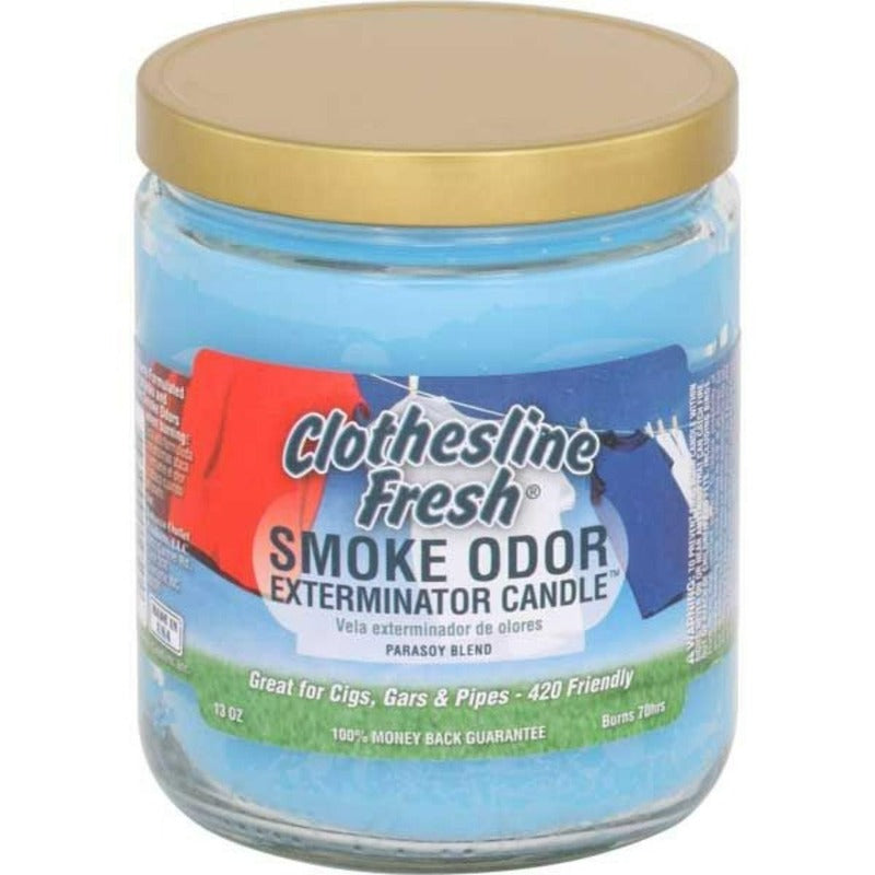 clothesline fresh smoke odor 13oz candle