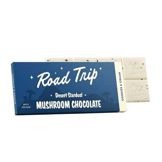 cookies cream road trip desert stardust mushroom chocolates