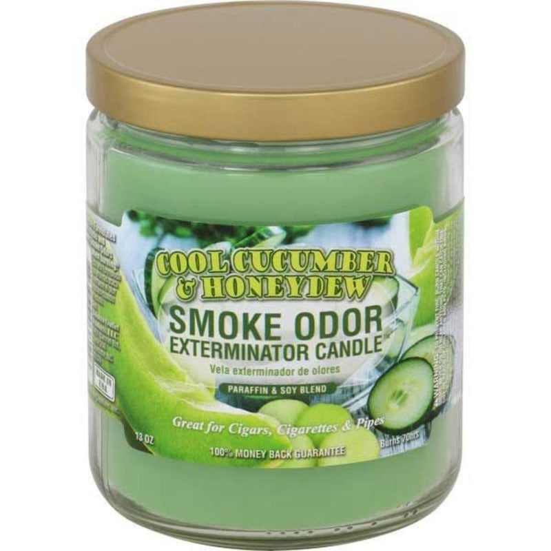 cool cucumber honeydew smoke odor 13oz candle