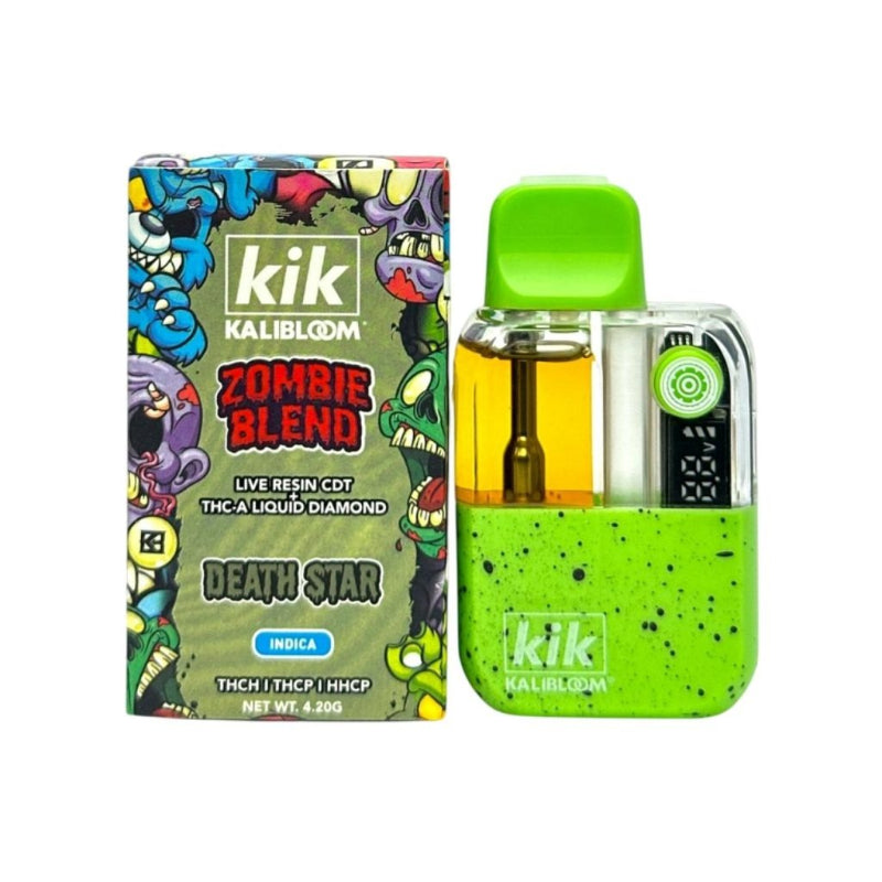 death star indica kik kalibloom zombie blend live rosin disposable 4.2g