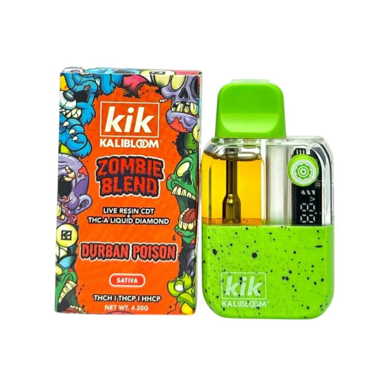 durban poison sativa kik kalibloom zombie blend live rosin disposable 4.2g