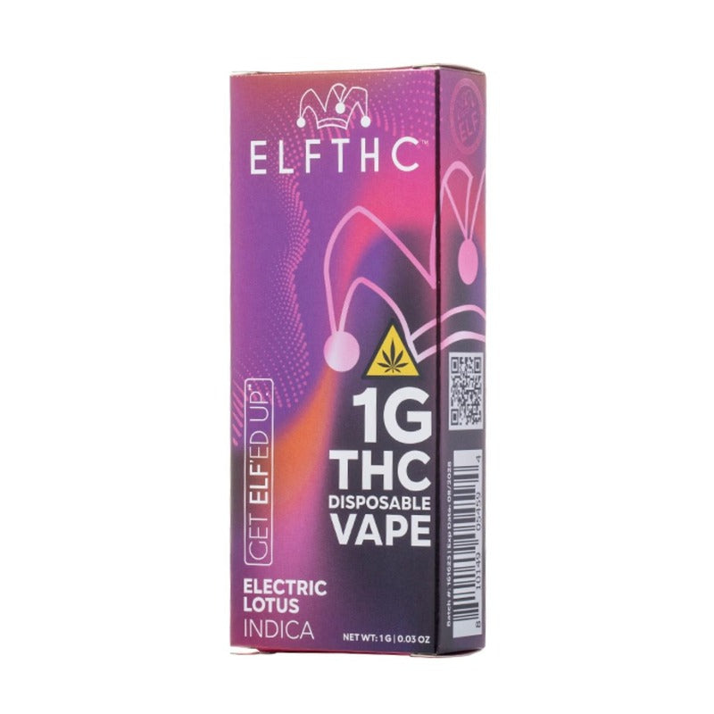 electric lotus indica elf thc disposable vape 1g