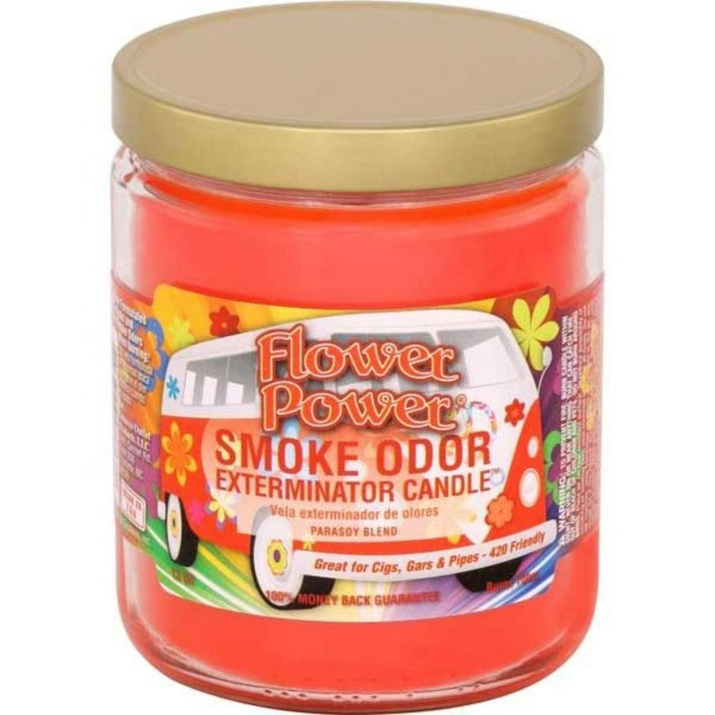 flower power smoke odor 13oz candle
