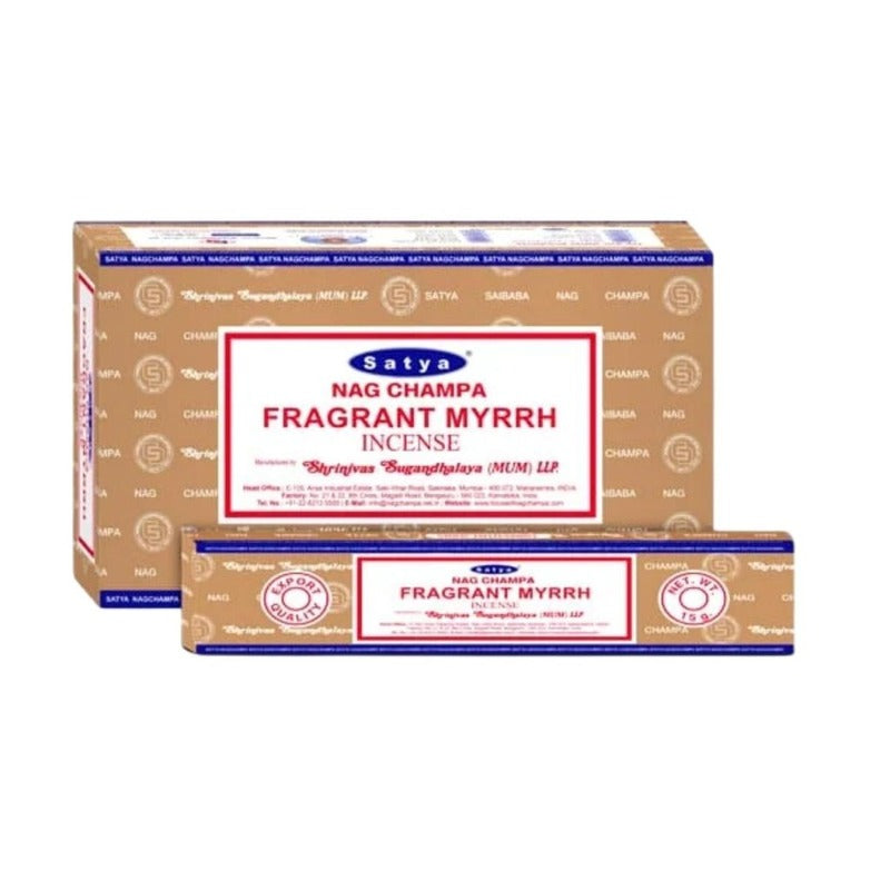 fragrant myrrh satya nag champa incense