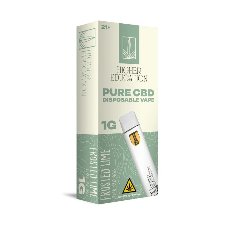 frosted lime higher education pure cbd disposable