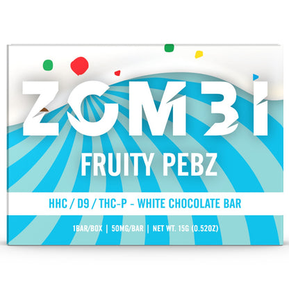 fruity pebz zombi white chocolate bar 50mg