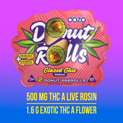 glazed glue dozo donut rolls live rosin pre rolls 1