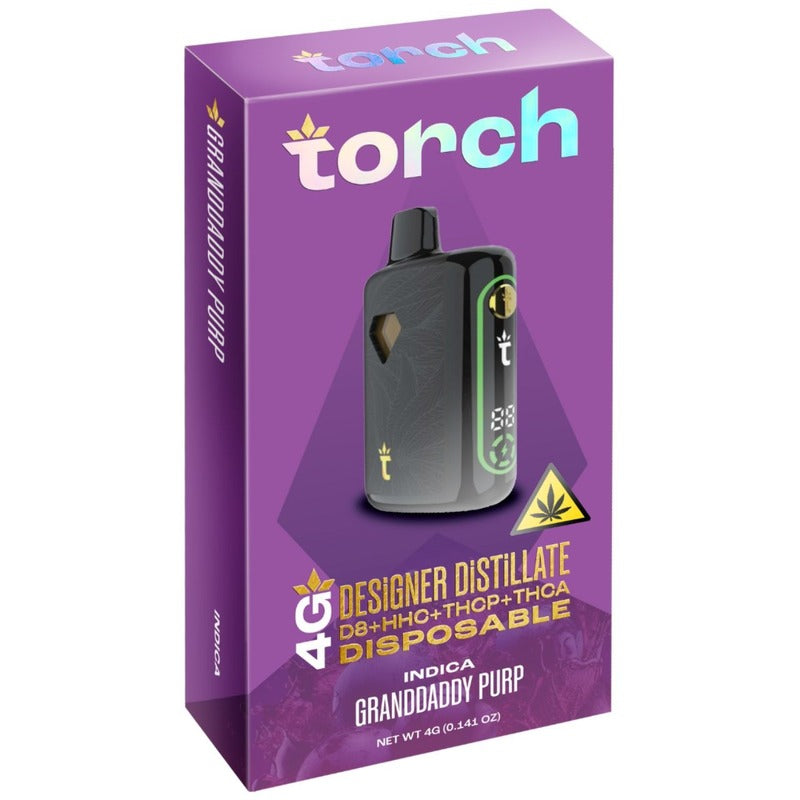 granddaddy purp indica torch designer distillate thcp disposable 4g