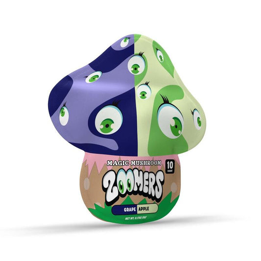 grape apple zoomers duo magic mushroom gummies