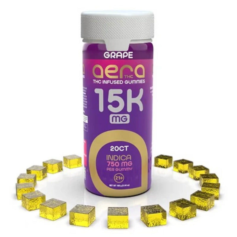 grape indica aera thc infused gummies