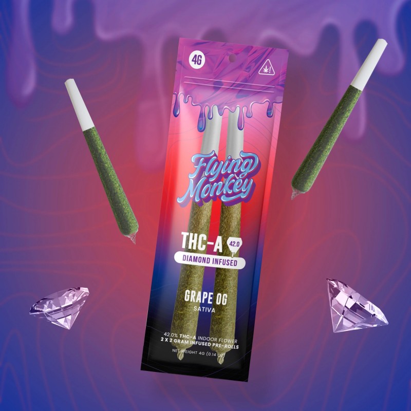 grape og flying monkey thca pre roll