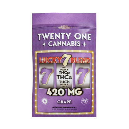 grape twenty one lucky 7 gummies