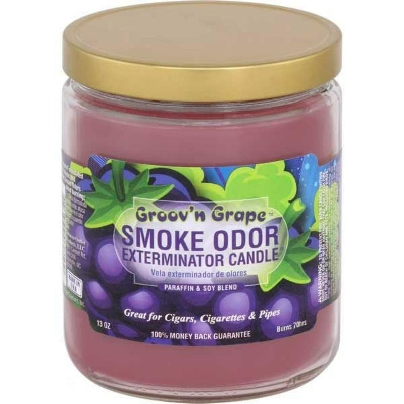 groovn grape smoke odor 13oz candle