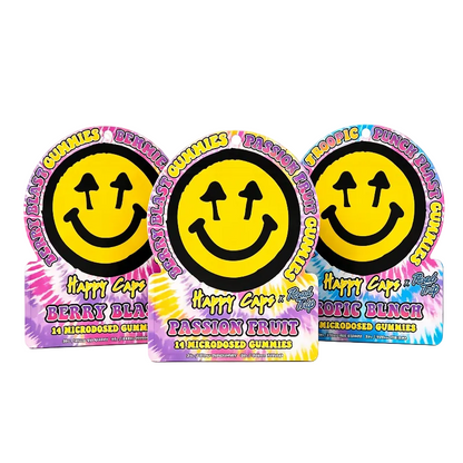 happy caps x road trip mushroom microdose gummies 14ct