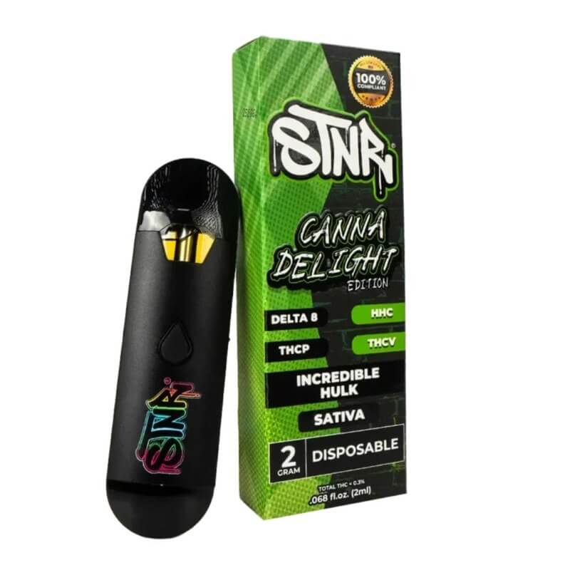 incredible hulk sativa stnr canna delight thcp disposable