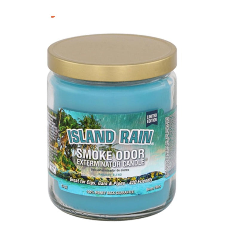 island rain smoke odor 13oz candle