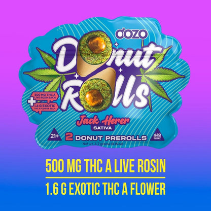 jack herer dozo donut rolls live rosin pre rolls 1