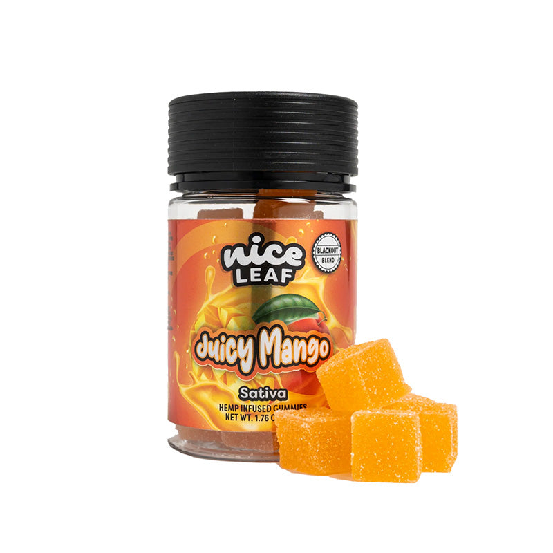 juicy mango nice leaf blackout exotic blend gummies