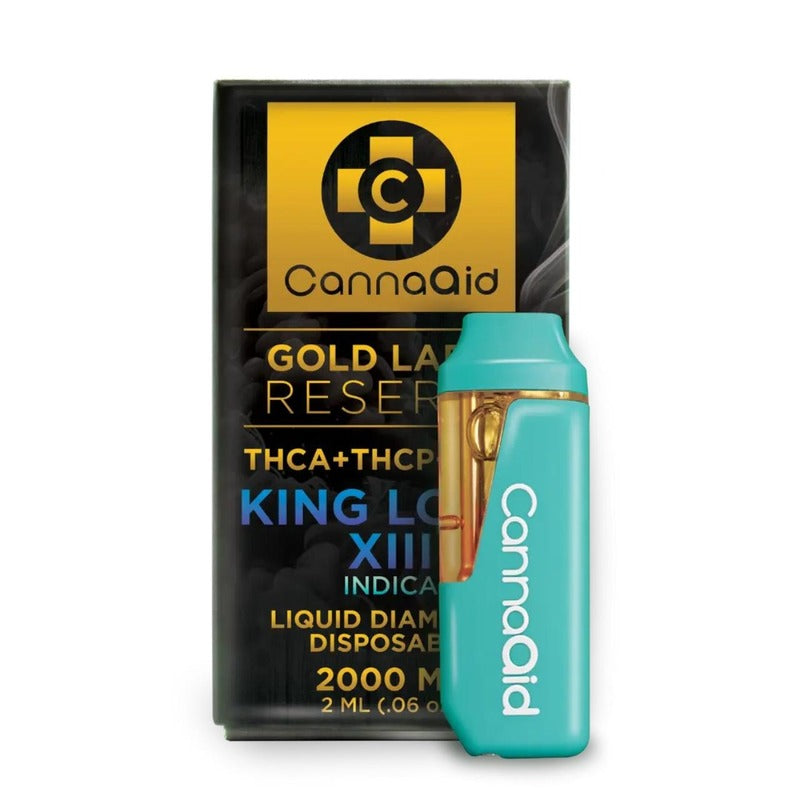 king louis xlll indica cannaaid thca gold reserve blend disposable