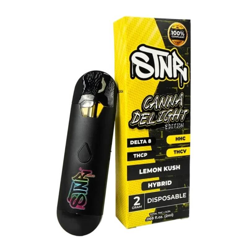 lemon kush hybrid stnr canna delight thcp disposable