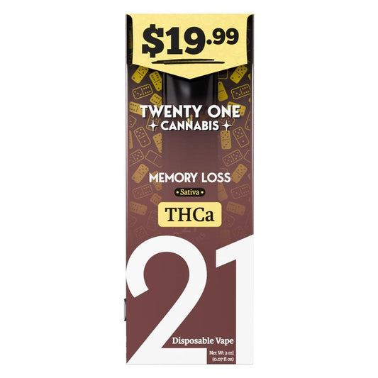 memory loss twenty one thca pre priced disposable